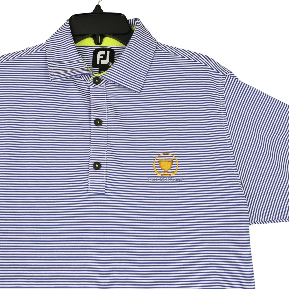 Presidents Cup FootJoy Performance Golf Polo Shirt Mens S Micro Stripe Athletic